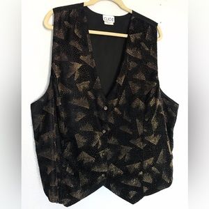 Clio Sleeveless Metallic Vest 2X